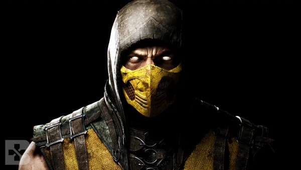 scorpion mortal kombat 11 black background