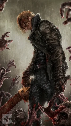 leon re9 game art