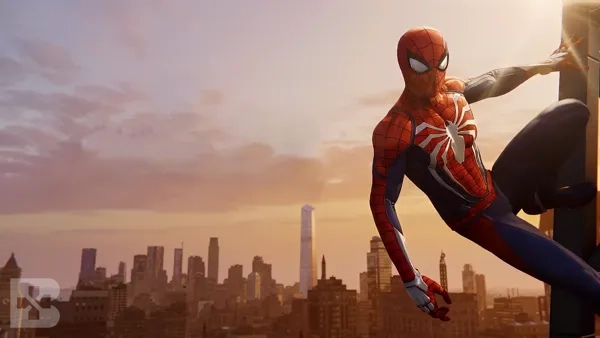 spider man at sunset