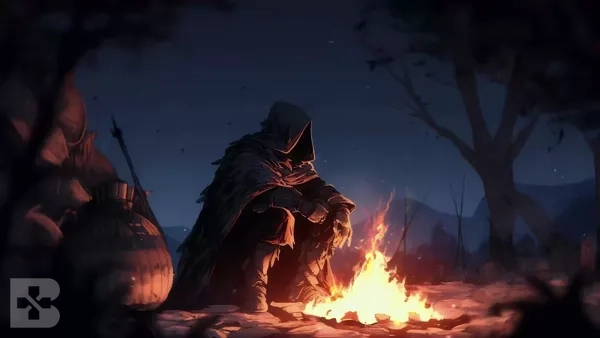 dark souls night campfire