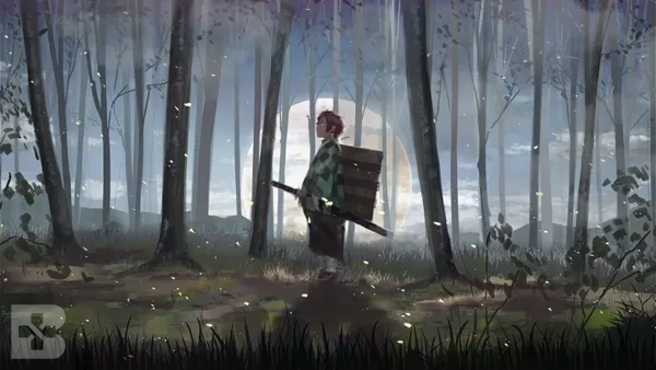 tanjiro kamado in forest