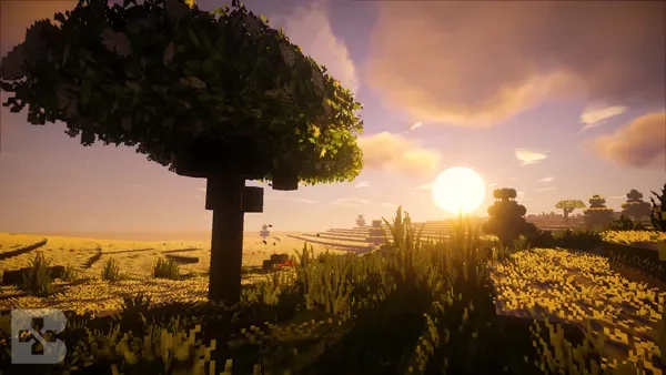 minecraft sunset