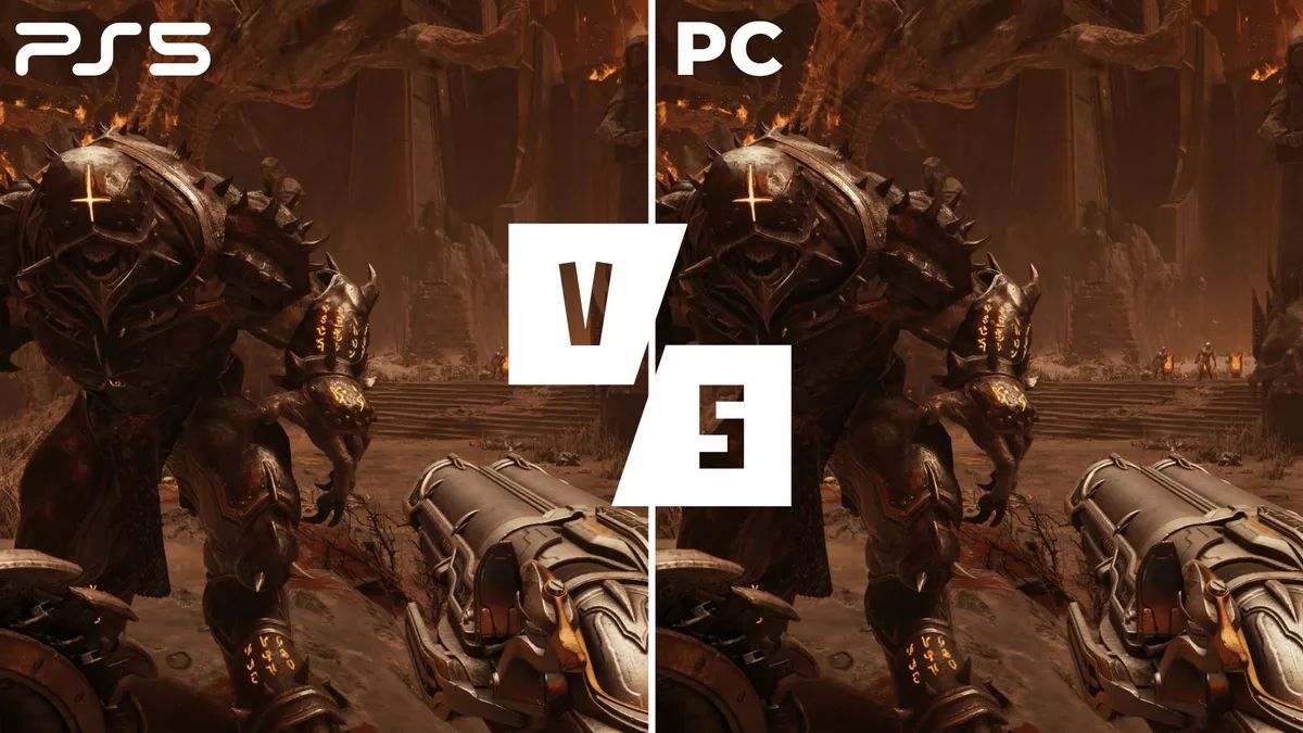 مقایسه گرافیکی بازی DOOM: The Dark Ages در PC و PS5