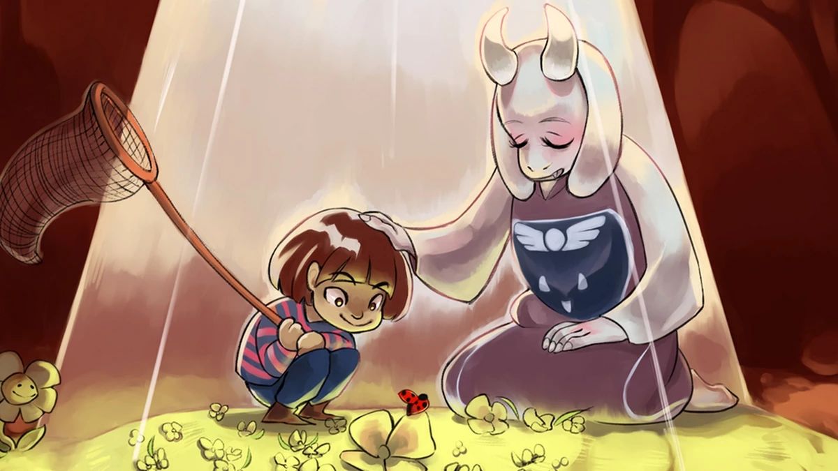 Frisk و Toriel از Undertale