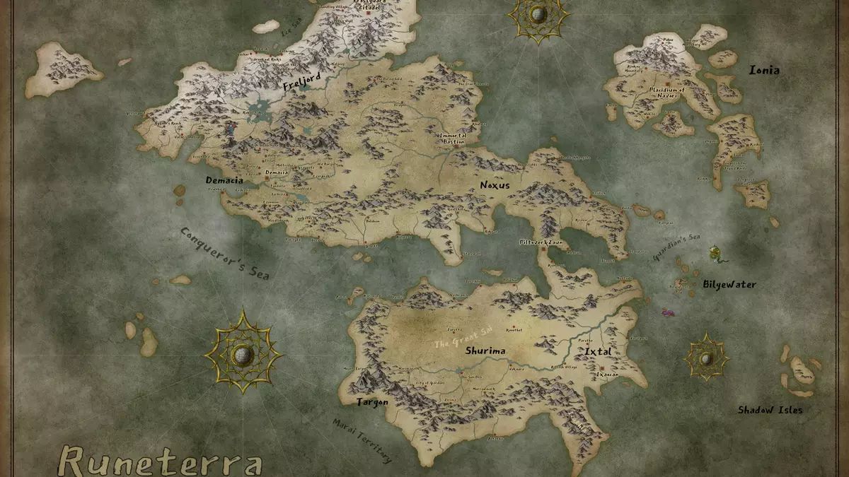 نقشه Runeterra؛ جهان بازی لیگ آو لجندز