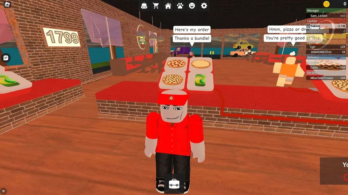 بازی Work at a Pizza Place برای Roblox