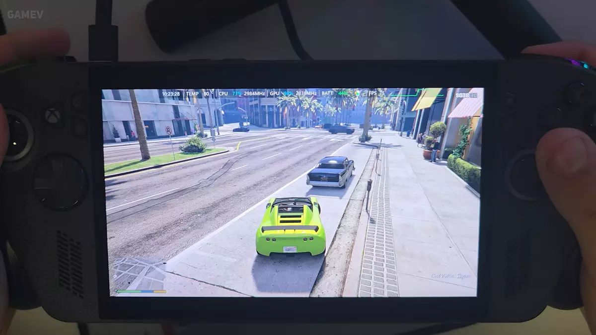 اجرای بازی GTA V روی ROG Xbox Ally X