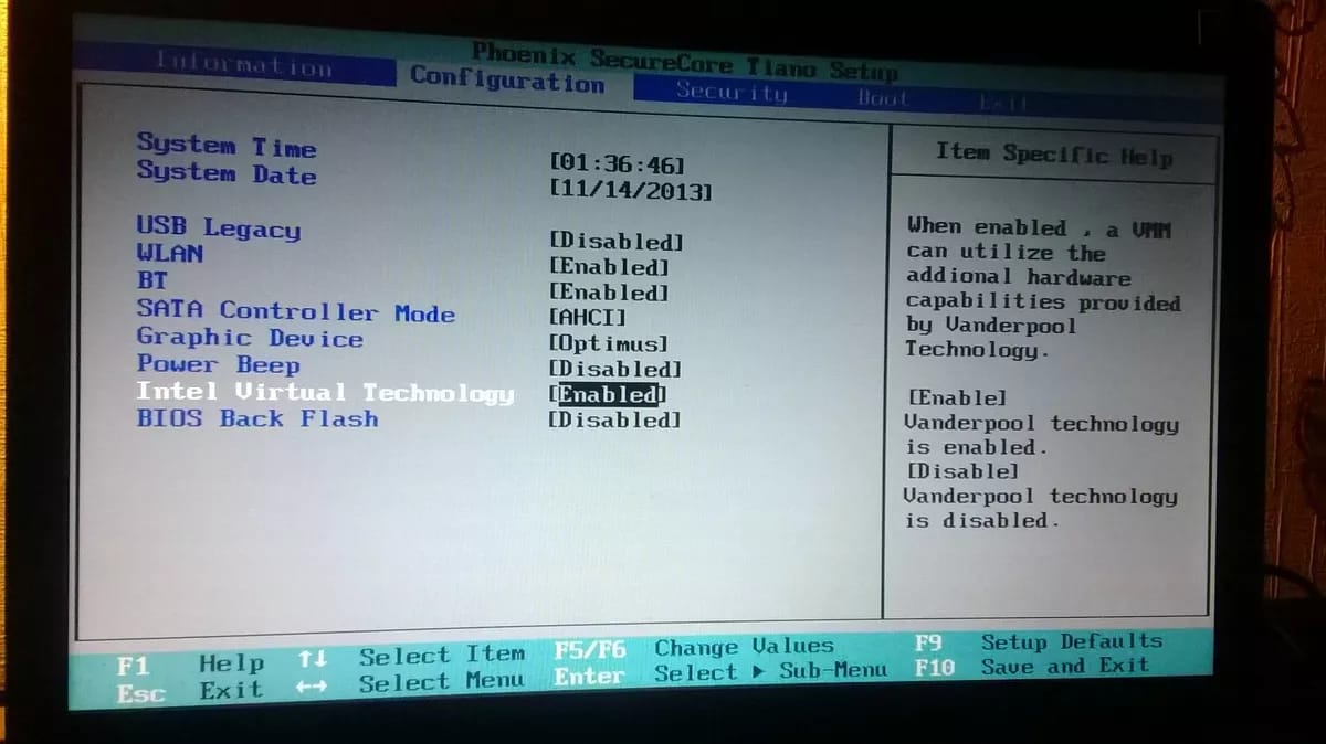 رفع خطای VT Disabled در شبیه ساز
